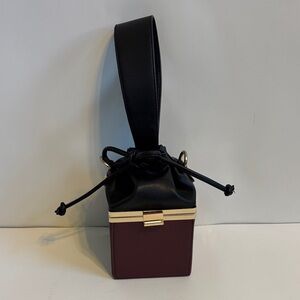 FINAL! Black and Burgundy Wristlet Purse
